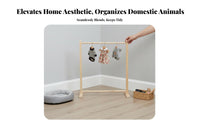 Floor-Standing Small Clothes Rack space-efficient Size Miniature Angled Bracket Clothing Stand Simple Design Pet Accessory Space-Saving for Dog Owners, Bedroom, Closet, Boutique