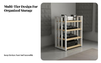 Multi-Tier Audio Equipment Cabinet Stable Structure Power Amplifier Stand Sturdy Metal Frame Adjustable High-Fidelity Component Shelf for Living Room