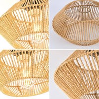 Rustic Design Woven Paper Rope Lampshade E26 Compatible Rattan Design Lamp Shade Lighting Accessory for Entryway