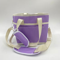 Oxford Cloth Square Bottle Carrier Structured Base Insulated Water Bottle Bag Reinforced Seams
