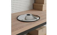 Salon Chair Round Base Polished Chrome Finish Barber Chair Base Anti-Slip Rubber Gasket Furniture Part for Beauty Parlor