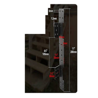 10 Pieces Reversible Adjustable Stair Stringer Hanger Connector Heavy-Duty Stair Stringer Hanger Anti-Rust Brackets Easy Installation for Builders, Decks