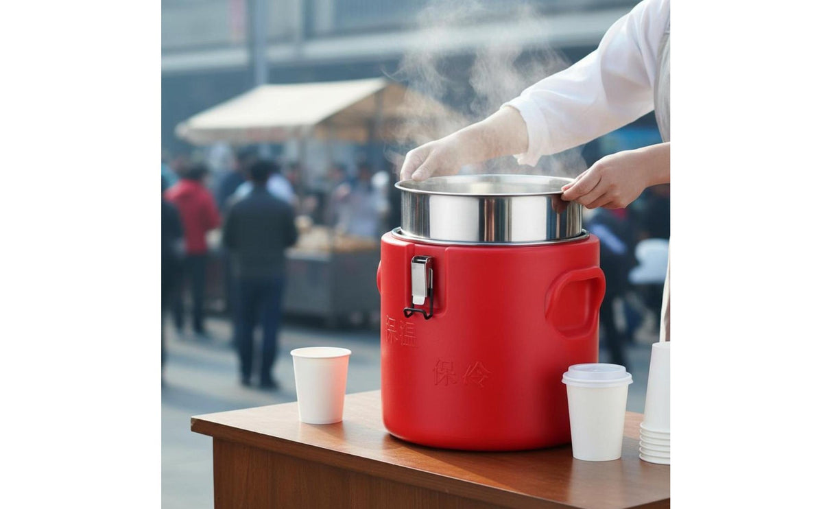 Insulated Food Container PU Foam Insulation Insulated Food Barrel Thermal Beverage Container Leak-Resistant Closure Business