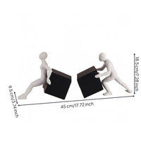 Abstract Figure Bookends Stable Human Figure Bookends Non-Slip Book Ends