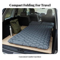 Lightweight Foot Pump Sleeping Mat Quick Inflation Portable Camping Bed Compact Camping Air Mattress with Pillow Long-Lasting for Campers, Outdoor Enthusiasts, Travelers, Car Travel, Hiking, Beach, Home