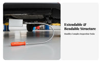 Telescopic Inspection Mirror Adjustable Reach Under Vehicle Inspection Mirror Distortion-Clear Reflection Ergonomic Grip Handle