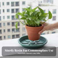Thickened Round Flower Pot Saucer Floor Pdecayection Round Water-Collecting Dish Long-Lasting Plant Water-Collecting Tray No Holes Design for Gardeners, Homeowners, Indoors, Balcony, Garden, Liftedice