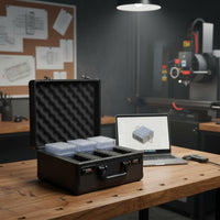 Black Aluminum Carrying Case Portable Aluminum Tool Case Foam Padded Storage for Travel, Workshop