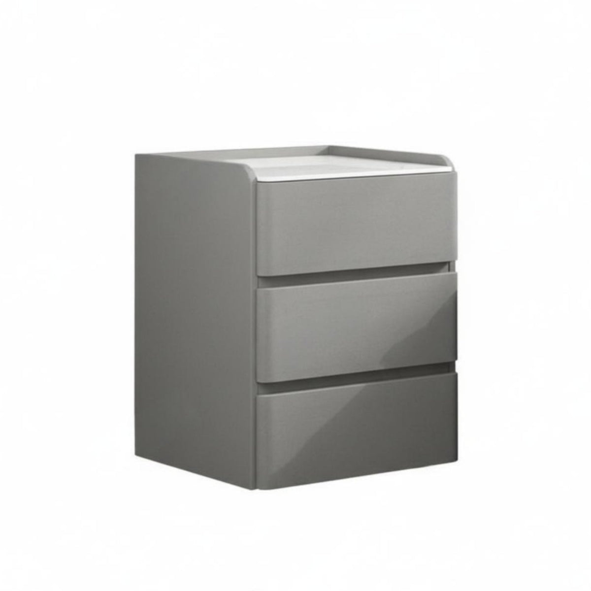 Sintered Stone Top Nightstand with Drawers and Shelf Modern Minimalist design Single-Drawer End Table with Shelf Cream Aesthetic Bedroom Furniture Easy to Clean for Homeowners, Parents, Students, Guest Room, Hallway, Office, Nursery