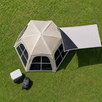 Pop-Up Tent, Aluminum Pole Tent, Lightweight, Easy Setup, For 4-6 People, Hexagonal Tent, 280x240x155cm