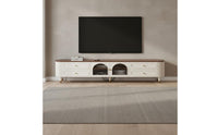 Luxury Look Coffee Table and TV Stand Set Modern Minimalist TV Stand and Coffee Table Set Clean Lines Home Furniture