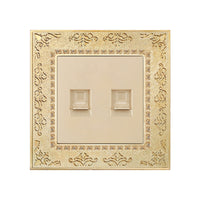 Wall Plate with Floral Border Antique Gold Switch Faceplate Ornate