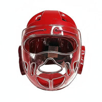 Taekwondo Sparring Helmet Impact-Resistant Full Face Guarding Headgear Customizable Fit Karate Training Helmet for Beginners, Trainees