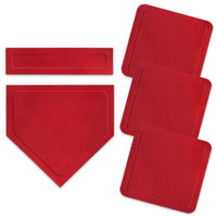 5 Pieces Rubber Throw down Bases Portable Baseball Base Set Flexible Baseball Field Plates for Coaches, Teachers, Backyard Games