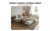 Sturdy Construction Modern Hotel Bed Easy to Assemble Minimalist Double Bed Frame No Box Support Needed Hospitality Furniture Noise-Silent for Guesthouse Operators, Property Managers, Interior Designers, Bedroom, Apartments, Apartment