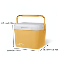 Portable Cooler with Temperature Display Insulated Cooler Box with Ice Bags Hard-Sided Bag Compact for Campers, Picnickers, Camping, Picnics, Car Travel
