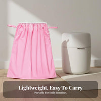 2 Pieces Hanging Diaper Bag Long-Lasting Reusable Diaper Pail Liner Waterproof Trash Can Liner Odor Locking Elastic Top Garbage