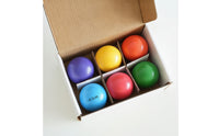 6 Pieces Smooth Wooden Balls with Tray Learning Sorting Balls Preschool Sensory Spheres Developmental for Classroom