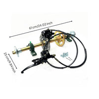 Go Kart Rear Axle Brake Kit Easy to Install Kart Rear Brake Assembly Heavy Duty Vehicle Part for DIY Builders, Mechanics, Rough Terrain, Track, Garage