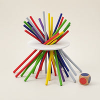 Hand-Eye Coordination Balance Stick Game Color Matching Tabletop Balance Game Colorful Toy Family-Friendly for Children, Preschool, Party