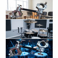 Secure Drum Rack Connector Clamp Modular Tube Clamp with Connecting Rod Sturdy Hardware Stable for Drummers