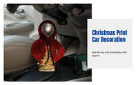 Christmas Gear Shift Cover, Car Gear Knob Hoodie, Festive Print, Polyester, Decorative Sleeve