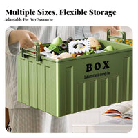 Utilitarian Design Storage Box Large Capacity Car Trunk Organizer Camping Storage Bin Portable Stackable Organizer Crate