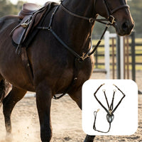 Horse Breast Brass-Colored Hardware Leather Breast Equestrian Gear