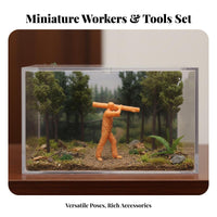 1:87 Scale Model People Detailed HO Scale Worker Figure Tiny Construction Worker Figures High Accuracy Tiny People Model