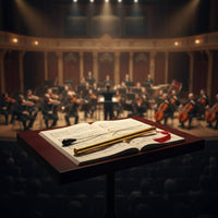 Orchestral Music Rod Solid Wood Wooden Conductor Rod Ergonomic Ergonomic Metal Handle Conductor Rod for Conductors, Concert, Rehearsal