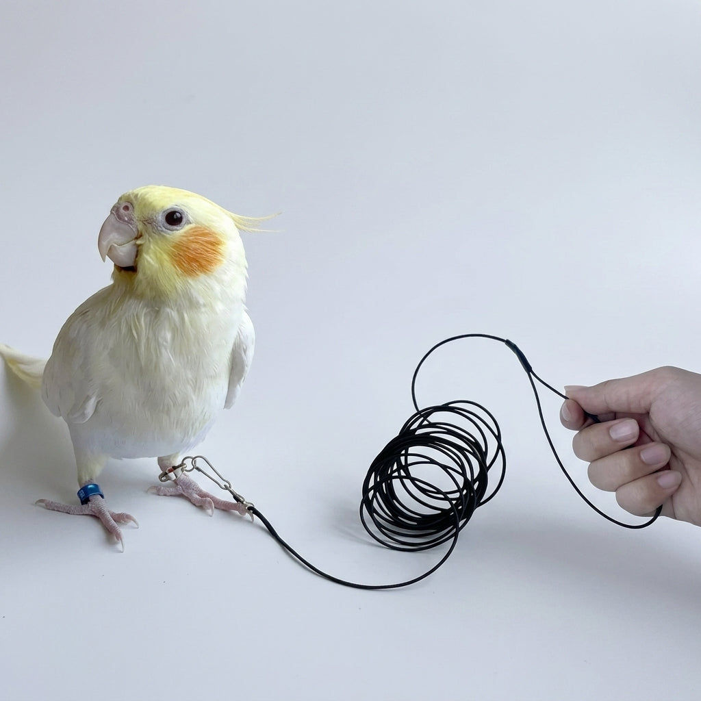 Parrot Leash and Flying Leash with Elastic Rope, Bite-resistant Bird Training Leash for Secure Traction, Pet Bird Leash for Outdoor Bird Harness Use