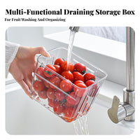 Ginger Garlic Storage Container PET Material Wall Wall-Mounted Organizer Box Drill Installation Transparent Hanging Container for Pantry, Cabinet