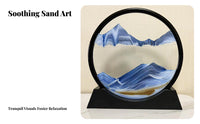 High Clarity Glass Flowing Sand Picture 360 Rotatable Moving Sand Art Picture Ever-Changing Scenery for Office Workers, Living Room
