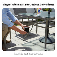 Stabilizing Threaded Umbrella Insert Streamlined Patio Umbrella Hole Cover