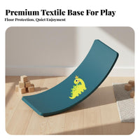 Sturdy Wood Construction Wooden Balance Board Multi-Purpose Kids Wobble Board Core Strength Training Educational Philosophy Rocker Anti-Slip Felt Base for Toddlers, Playroom, Stretching Exercises, Home Gym