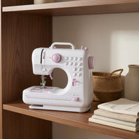 Built-in Handle Mini Electric Sewing Machine Open Arm Portable Sewing Machine 12 Stitch Patterns Craft Tool Automatic Thread Winding