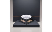 Display Stand with Solar Panels 360 Degree Solar Display Turntable Clear Top Compact for Jewelers, Jewelry Store, Retail Window