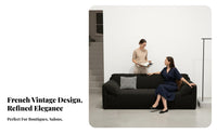 Luxurious Deep-Seat Couch French Retro Design Deep Seat Cushiony Couch Skin-Friendly Sofa for Business Owners, Apartment Dwellers, Boutique, Lounging