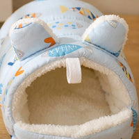 Hamster Bed and House with Removable Cushion, Square Shape Hamster Sleeping Bag, Sugar Glider Bed, Winter Warm Cartoon Pet Bed 141