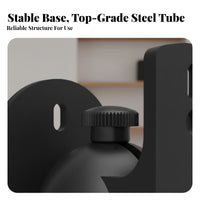 2 Pieces Stable Base Surround Sound Speaker Stand Easy Installation Adjustable Speaker Floor Stand Sturdy Steel Construction Audio Accessory Non-Slip Feet for Gamers, Media Room