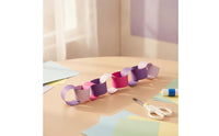 100 Pieces Paper Chain Kit DIY Paper Chain Strips Garland Strips with Glue Stick Pre-Cut Craft Supply Colorful for Children