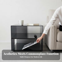 Minimalist aesthetic Rotating Cylindrical Cabinet Multifunctional Multi-Level Accent Table Space-Saving Nightstand Enclosed Compartments for Apartment Dwellers, Design aficionados, Bedside, Bedroom, Living Room, Small Spaces
