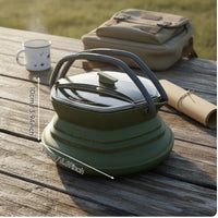 Foldable Silicone Compact Kettle-Saving Silicone Travel Kettle Lightweight Outdoor Gear for Hikers