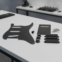Pickguard Kit Pre-Drilled Guitar Pickguard with Knobs Parts for Guitarists, Luthier