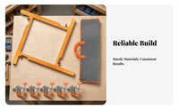 Square-Hole Routing Guide Fixed Clamps Trim Router Jig Anodized Metal Square-Hole Cutting Guide