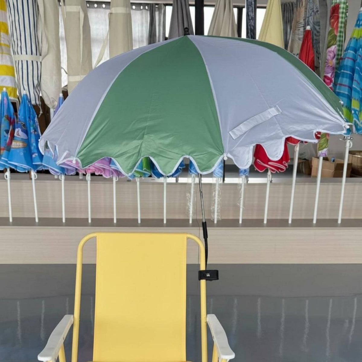 Clamp Umbrella Portable Beach Chair Umbrella Waterproof Material Camping Chair Parasol for Outdoor