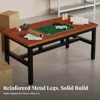 Double Layer Assembly Firm Table and Solid Construction Heavy Duty Packing Desk Wear-Resistant 2-Tier Workbench for Technicians, Factory, Lab