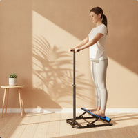 Slant Board with Handrail Versatile Foot Stretcher with Handlebar Versatile Foot Stretcher for Seniors, Physical Therapy, Balance Training