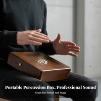 No Tuning Required Cajon Drum Box Compact Size Travel Cajon Built-in Snare for Percussionists, Adults, Jam Sessions, Acoustic Sets, Practice