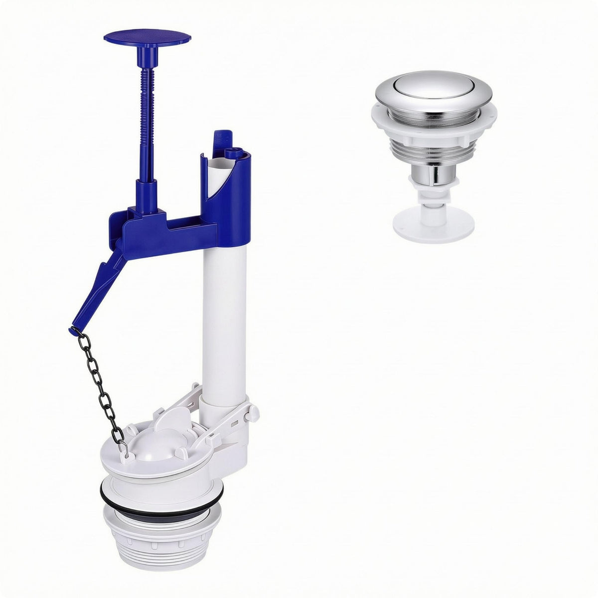 Chain Connected Toilet Cistern Flush Valve Plastic Bathroom Fitting Easy Installation Plumbing Part Sturdy ABS